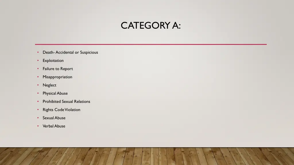 category a