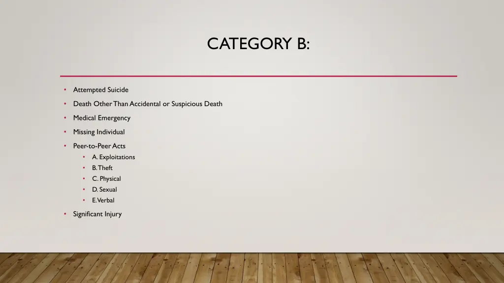 category b