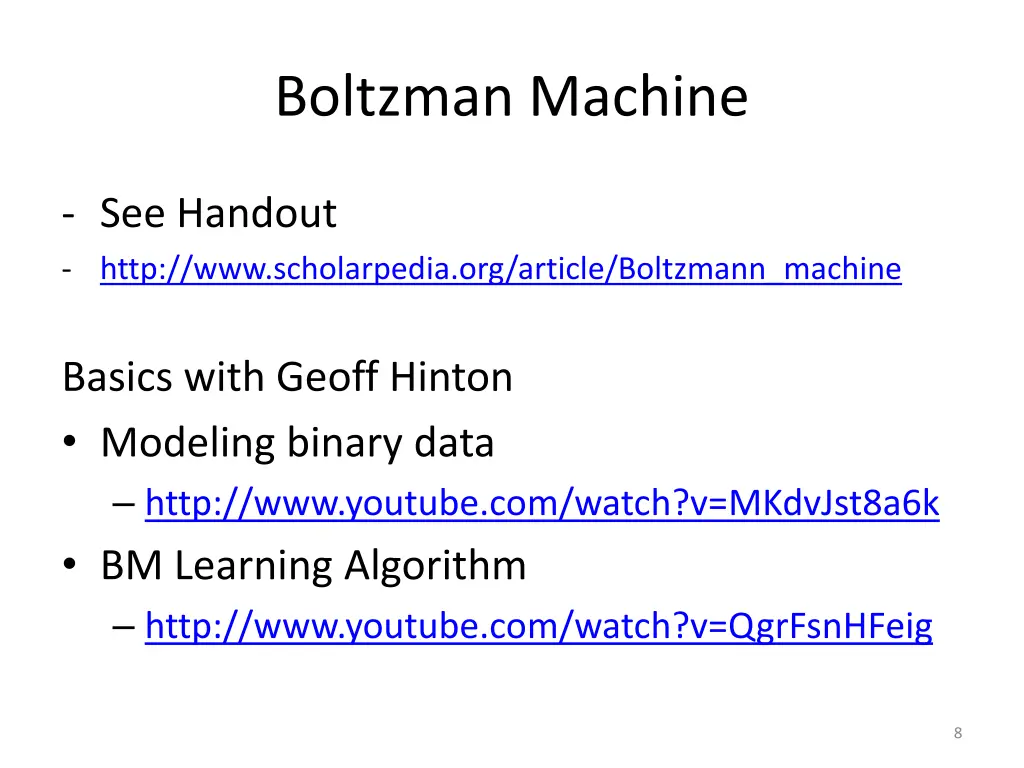 boltzman machine