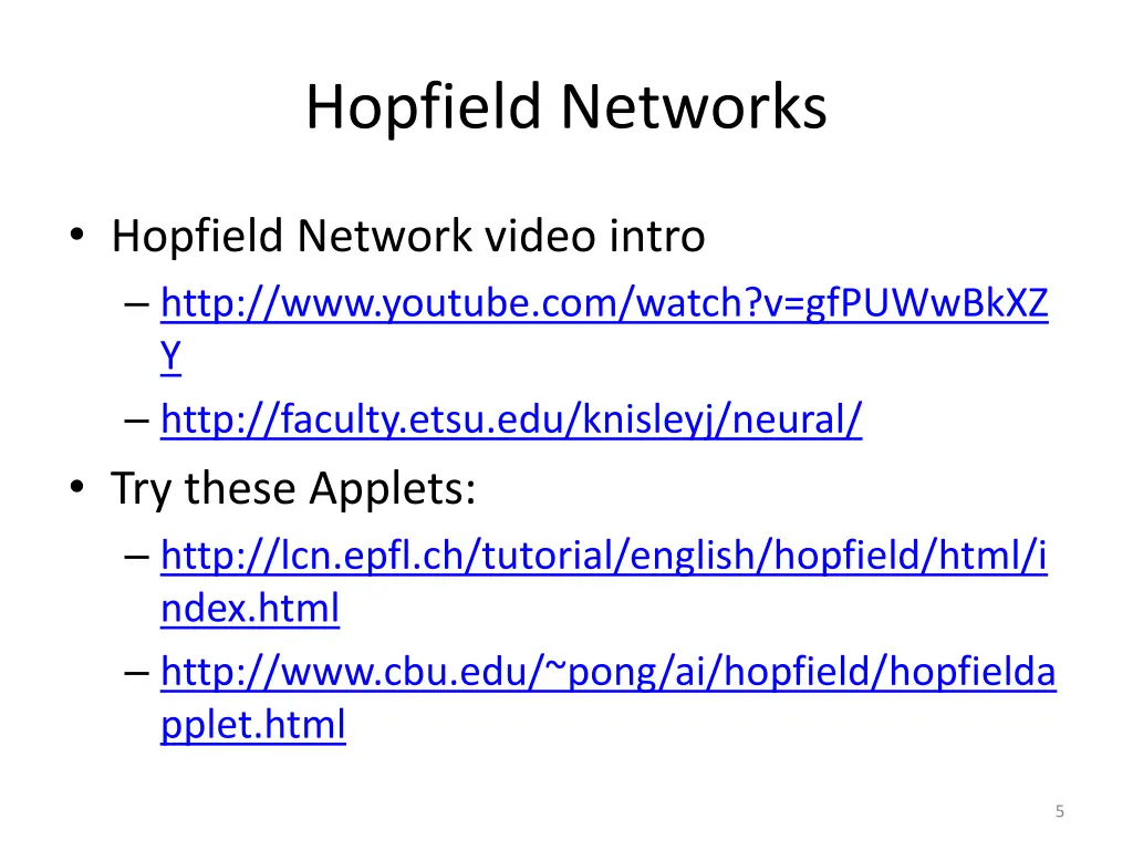 hopfield networks 1