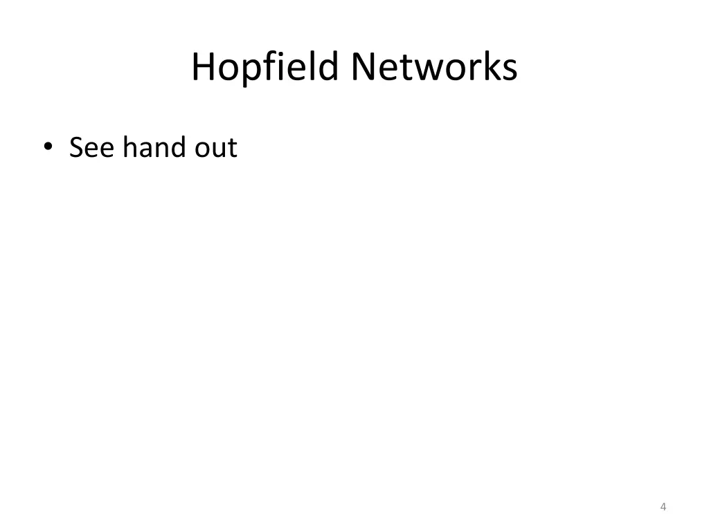 hopfield networks
