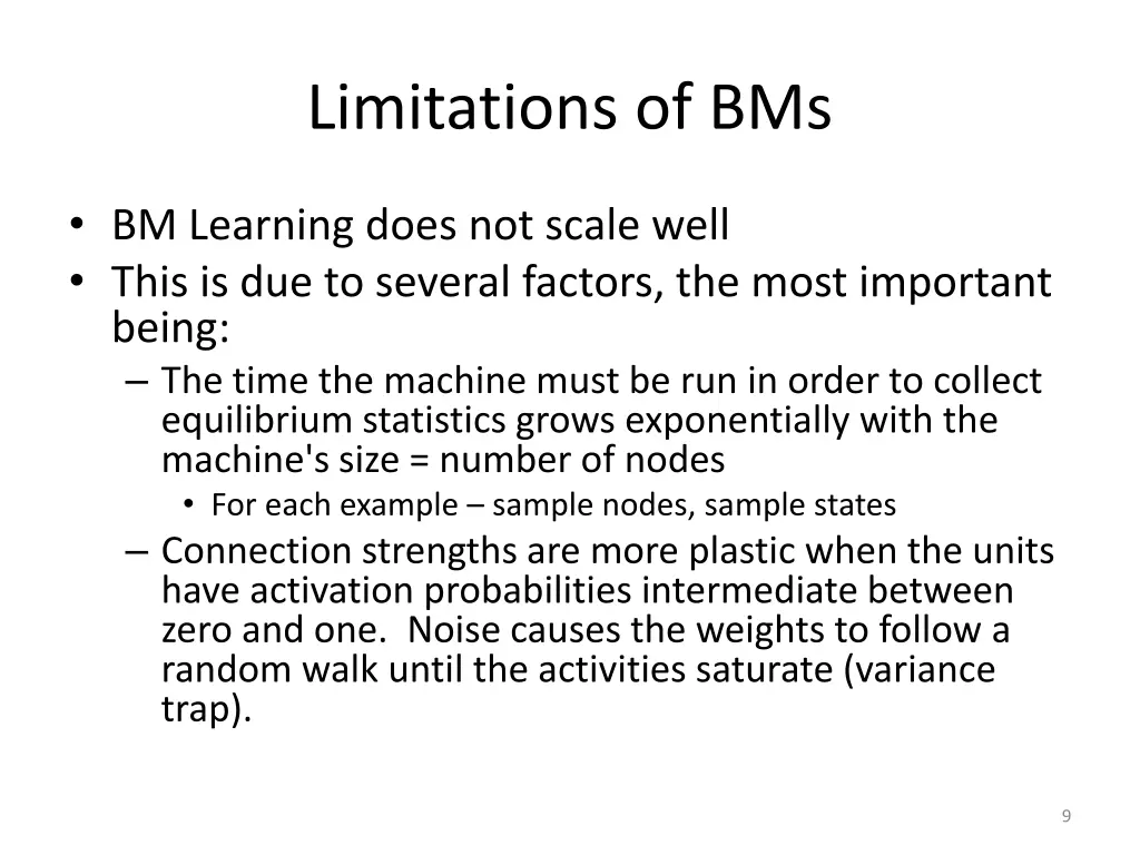 limitations of bms