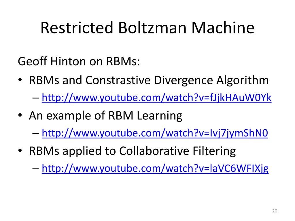 restricted boltzman machine 1