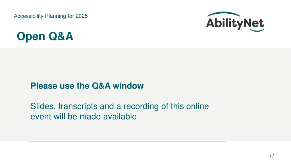 accessibility planning for 2025 11