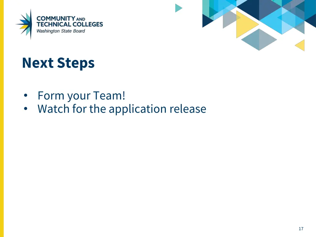 next steps