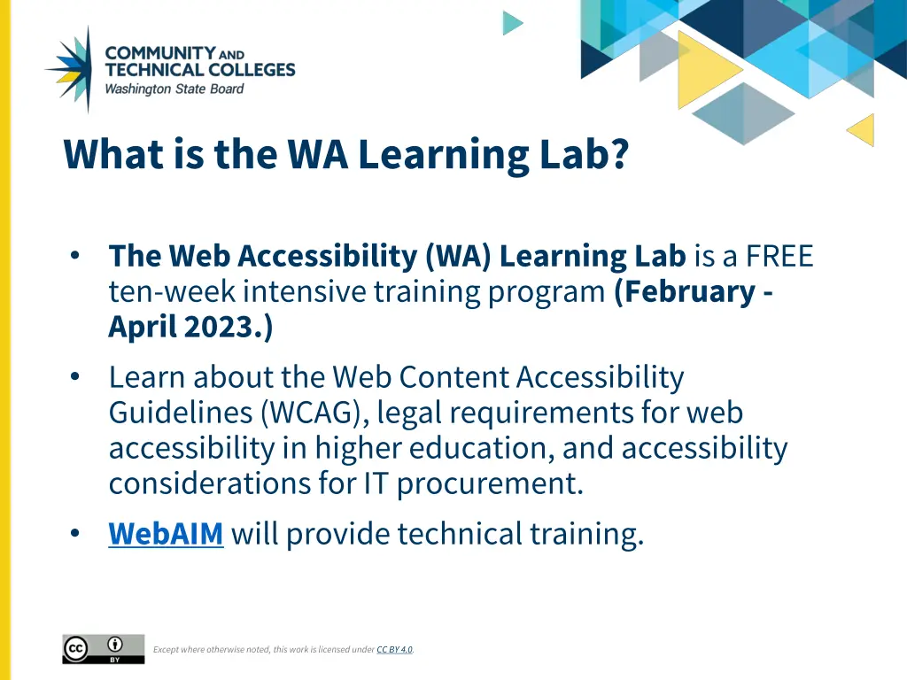 what is the wa learning lab