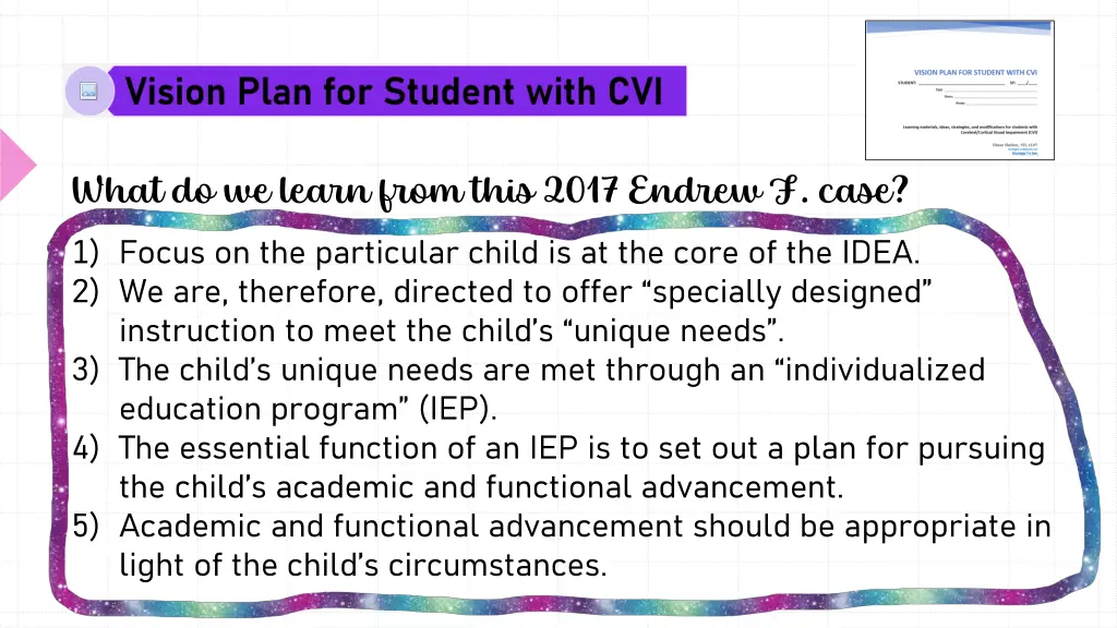 what do we learn from this 2017 endrew f case