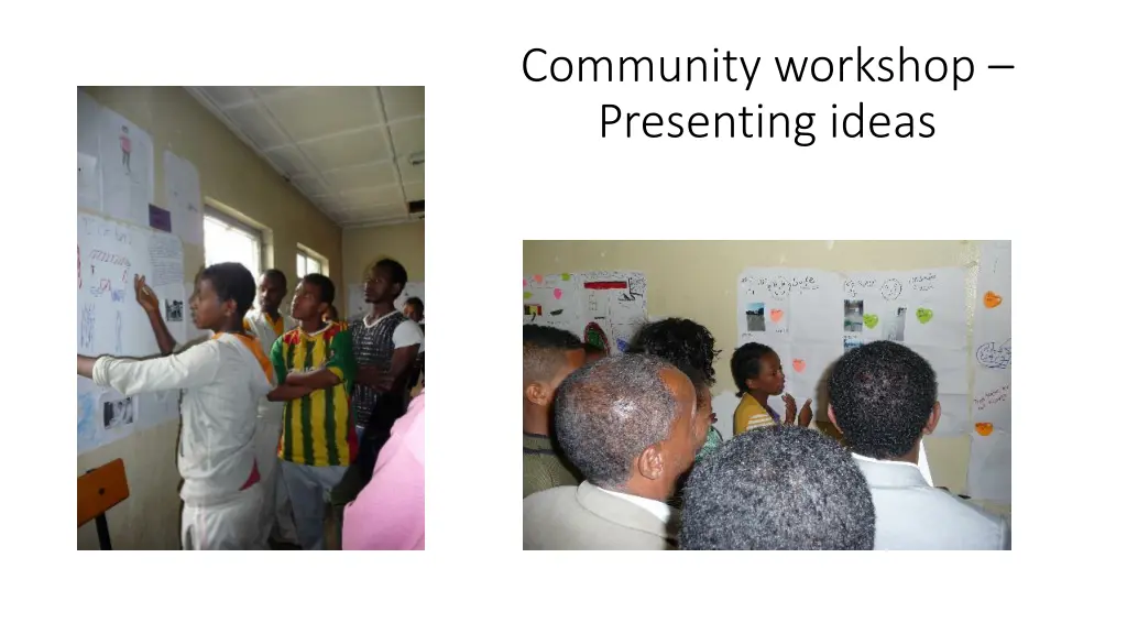 community workshop presenting ideas