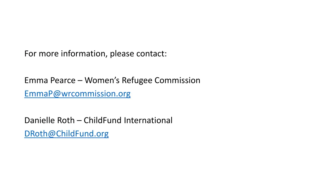 for more information please contact