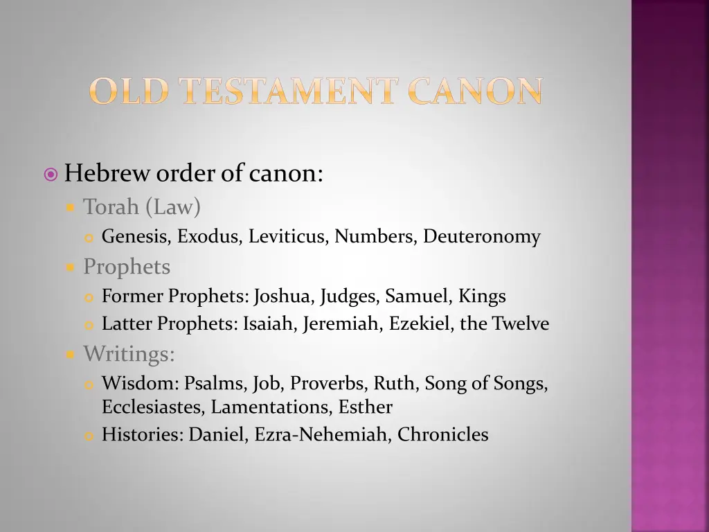 old testament canon 1