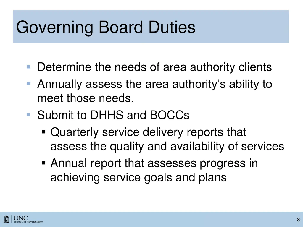 governing board duties