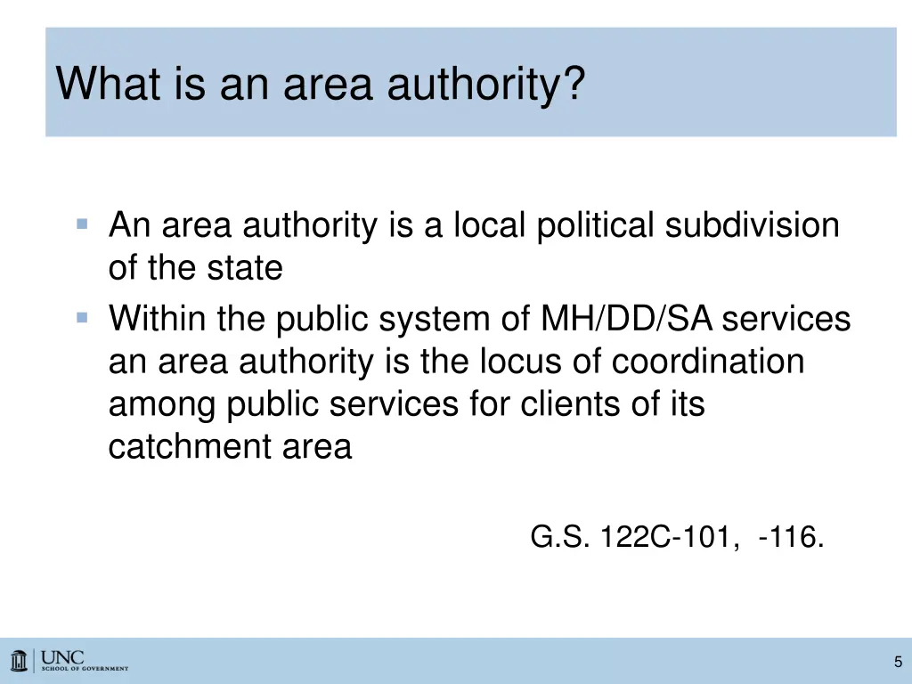what is an area authority