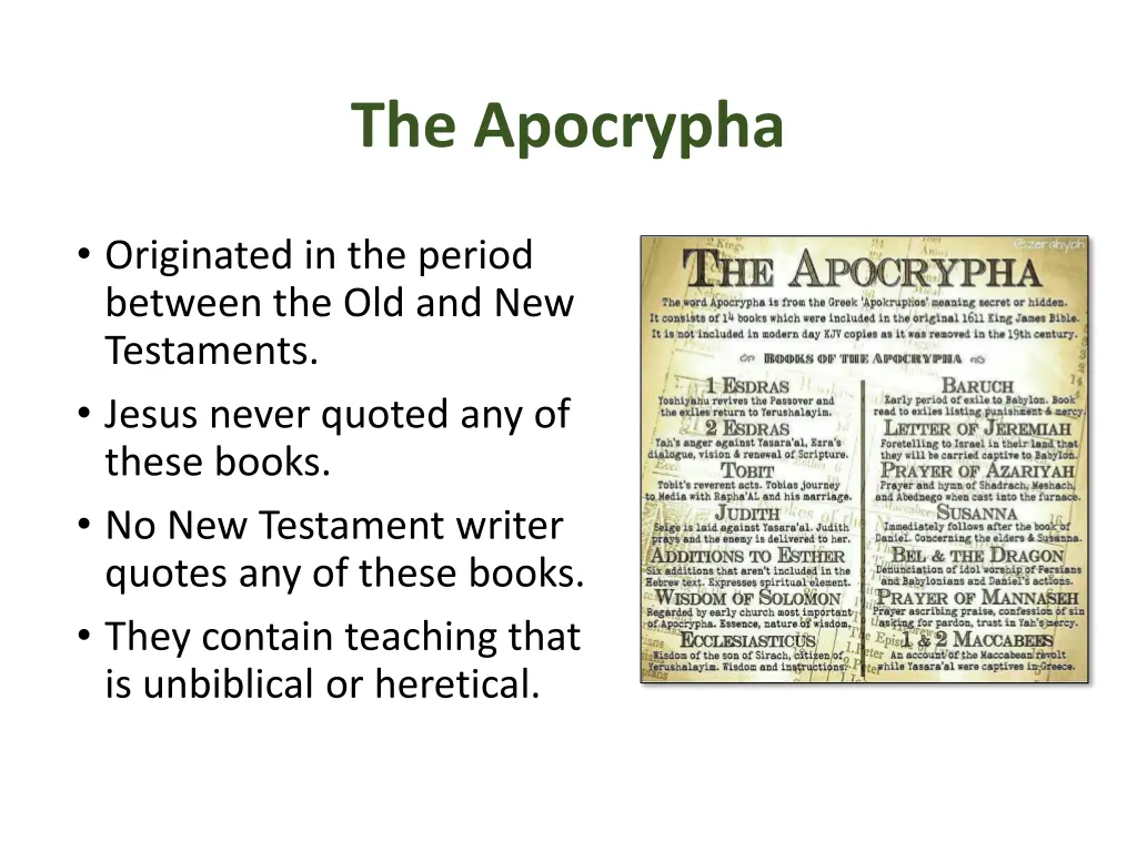 the apocrypha