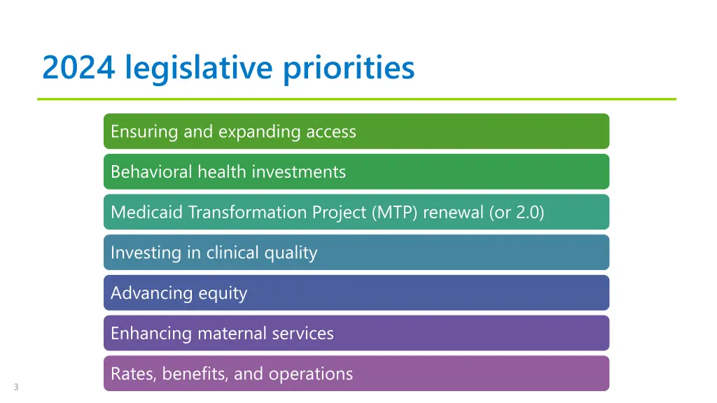 2024 legislative priorities