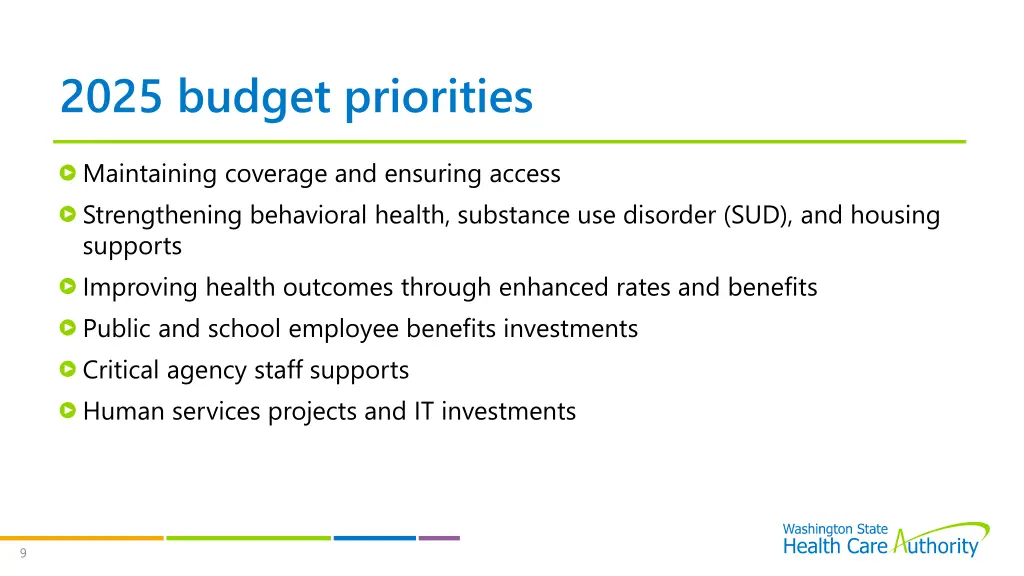 2025 budget priorities