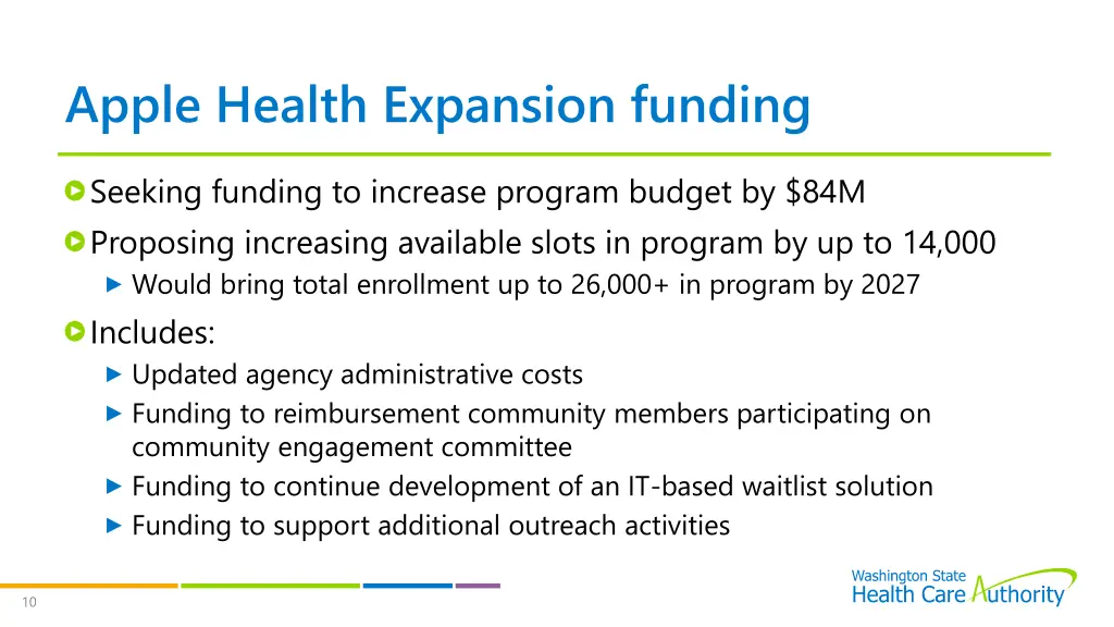 apple health expansion funding
