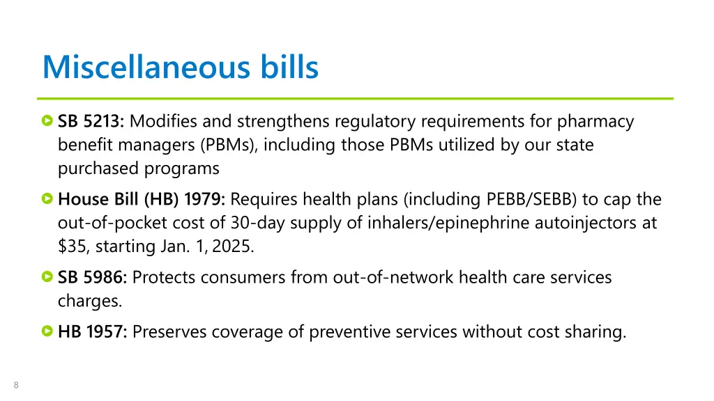 miscellaneous bills