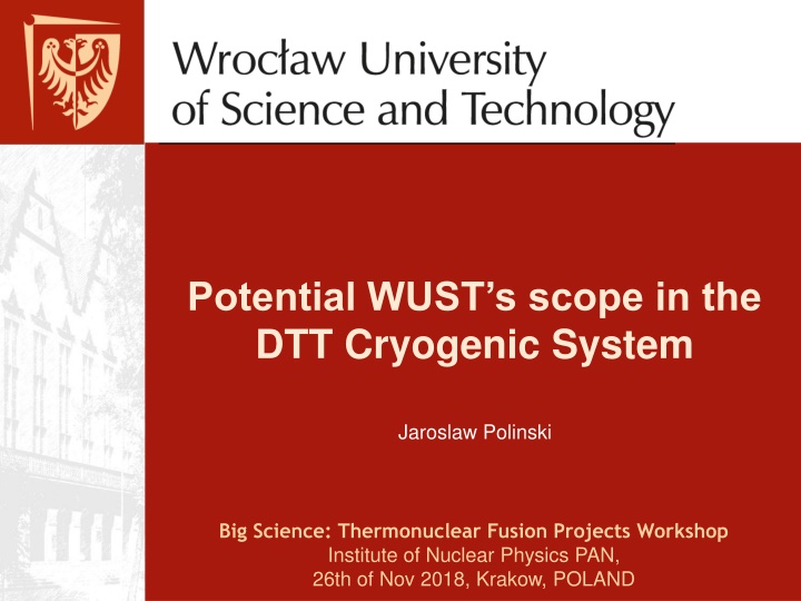 potential wust s scope in the dtt cryogenic system