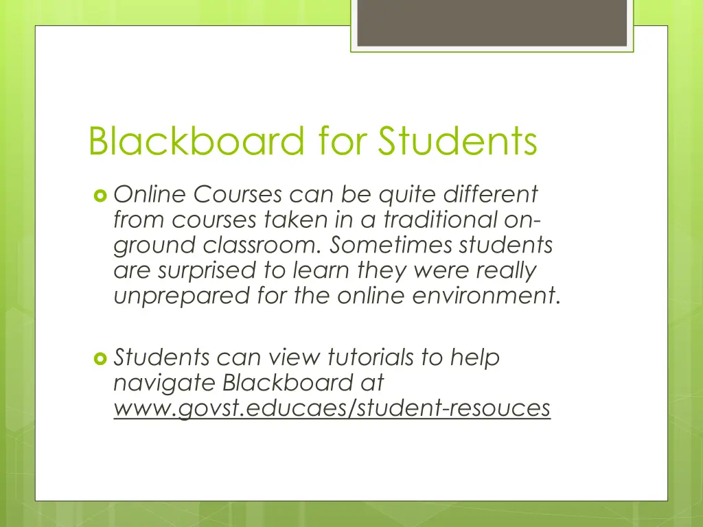 blackboard for students