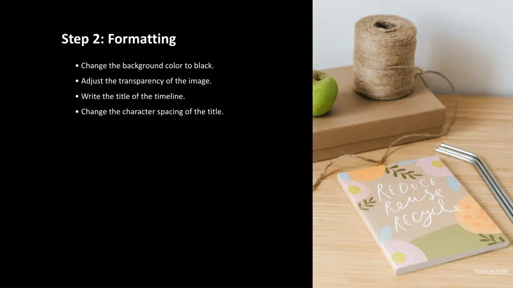 step 2 formatting