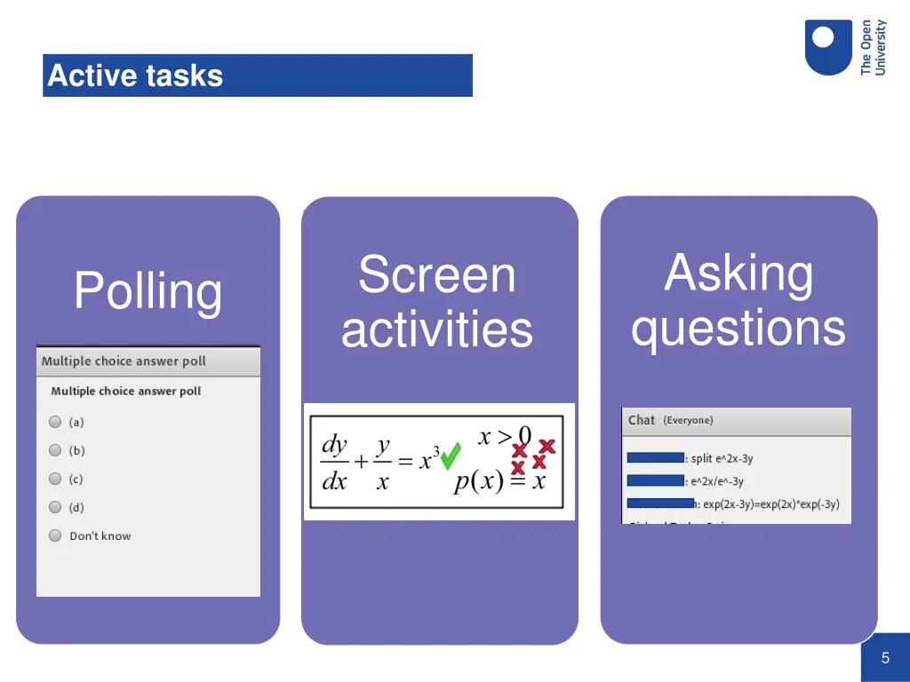 active tasks