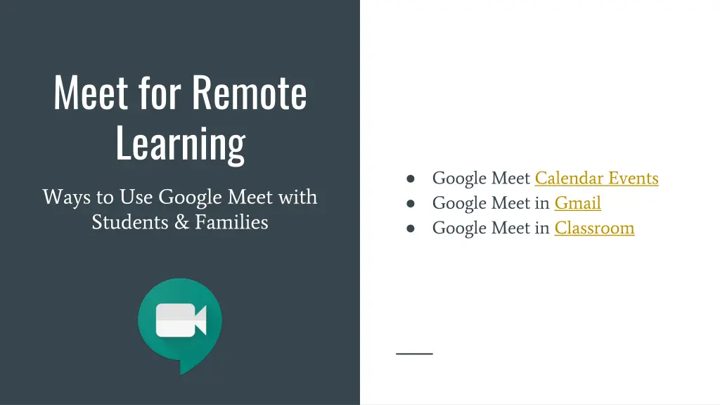 meet for remote learning