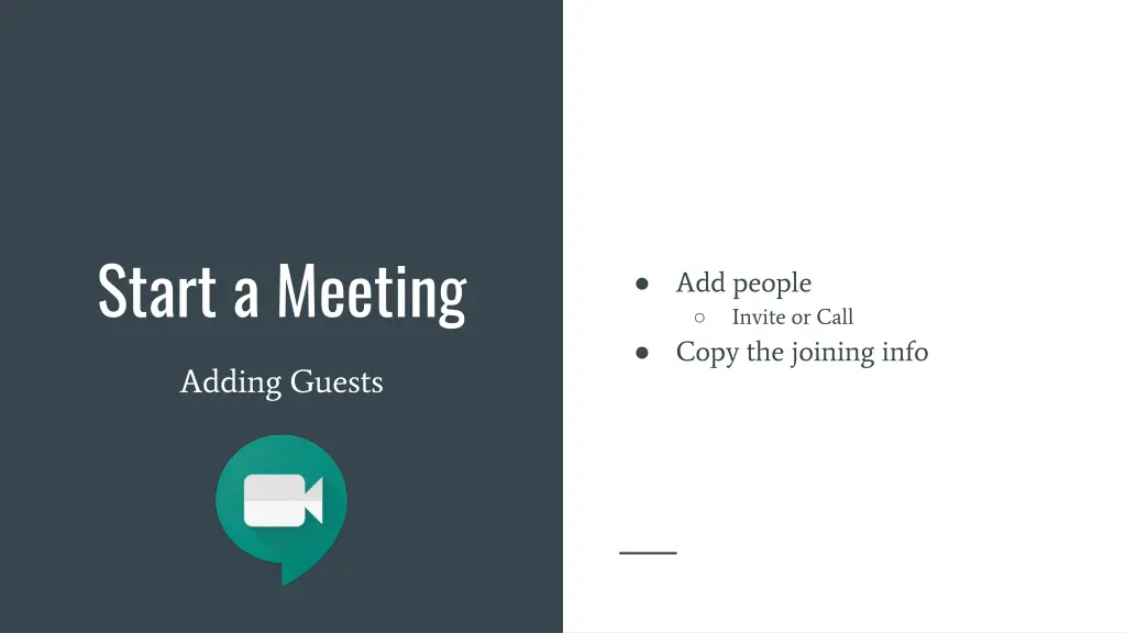 start a meeting