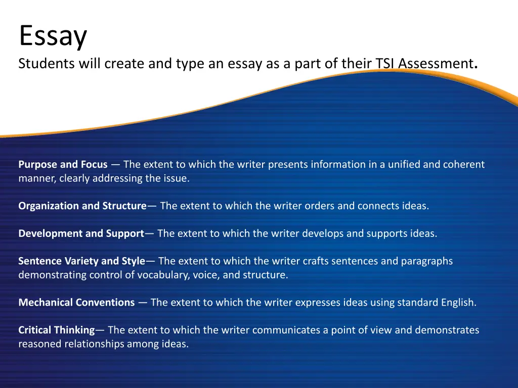 essay students will create and type an essay