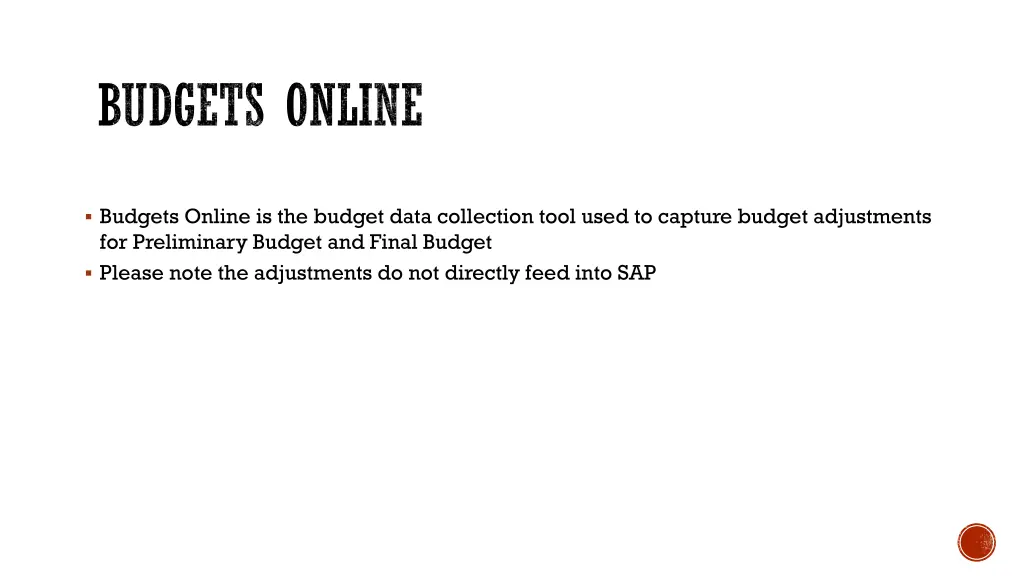 budgets online