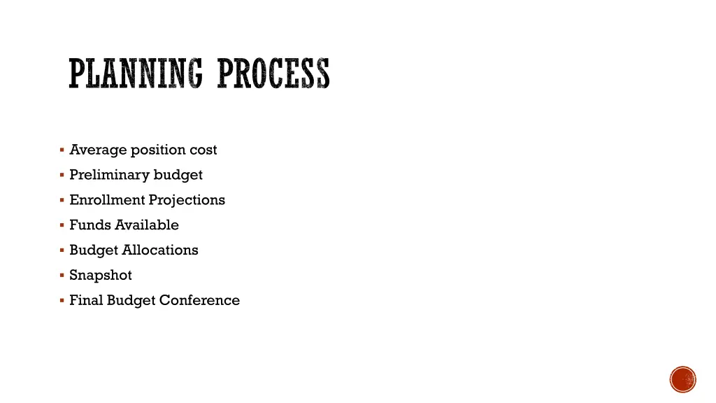 planning process