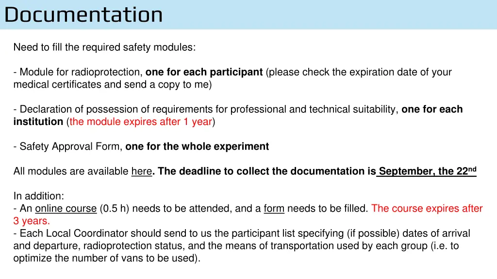 documentation