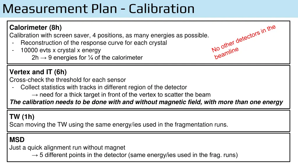 measurement plan calibration