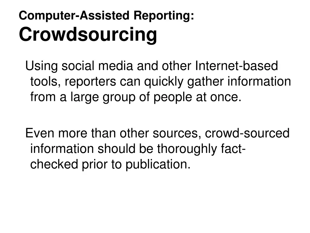 computer assisted reporting crowdsourcing