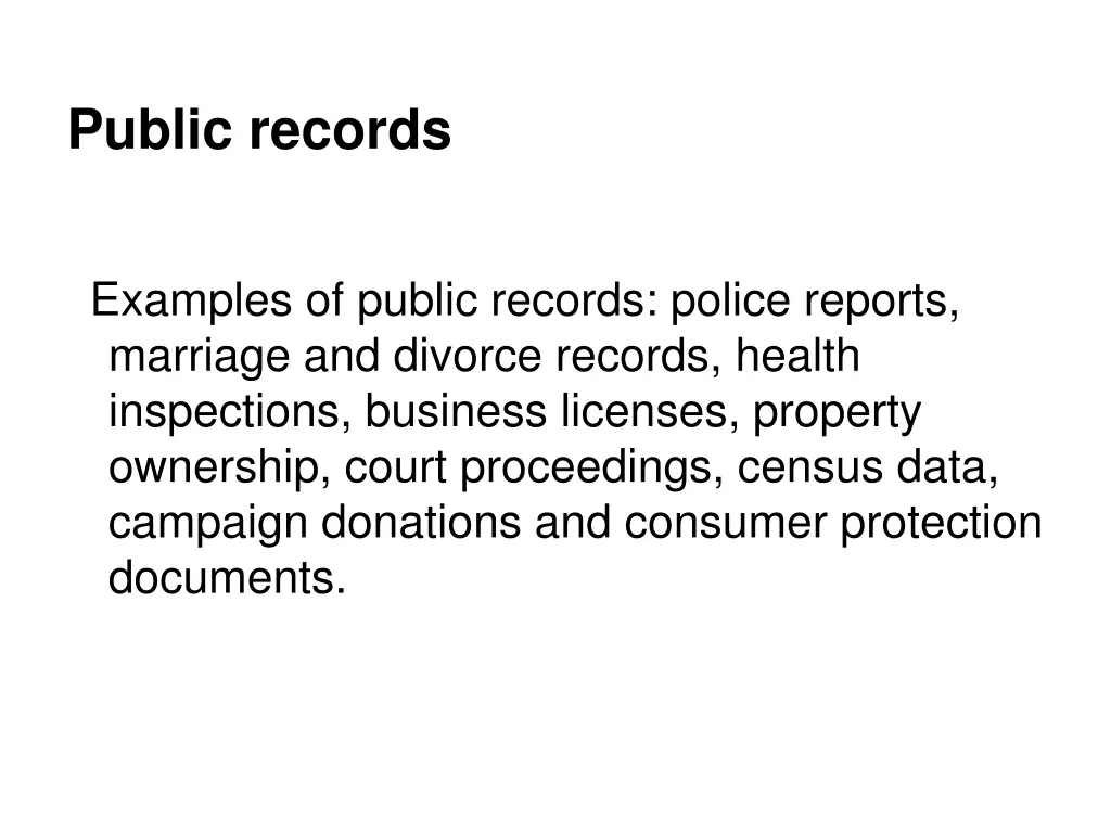 public records