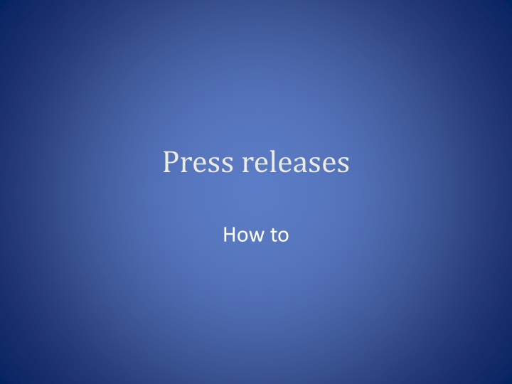 press releases