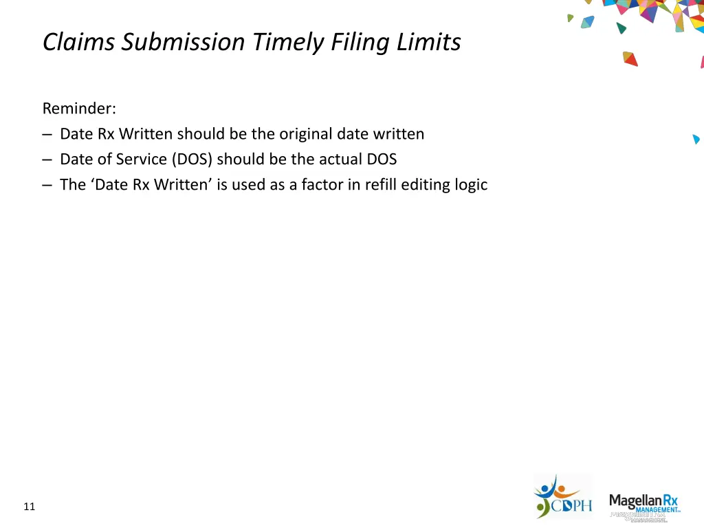 claims submission timely filing limits