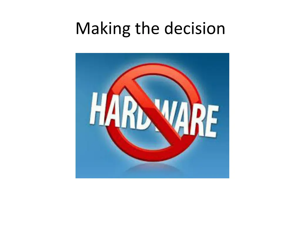 making the decision 1