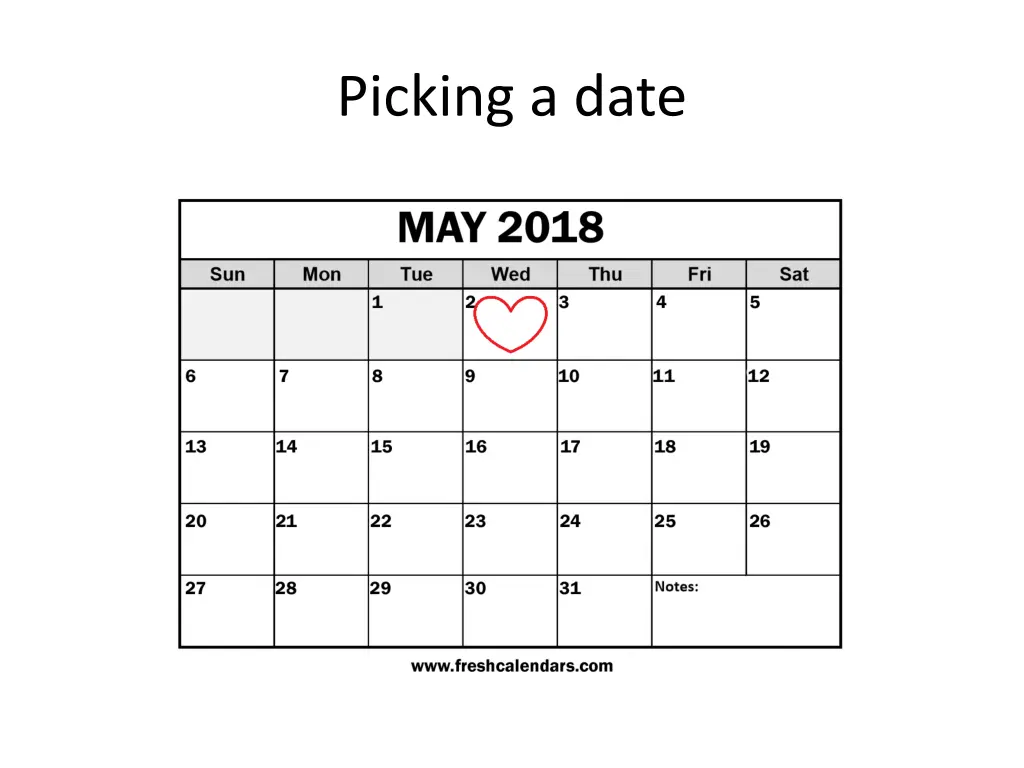 picking a date