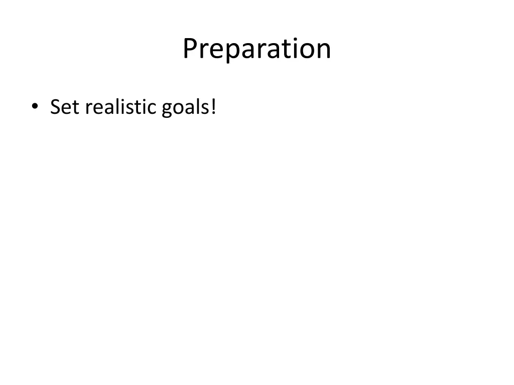 preparation