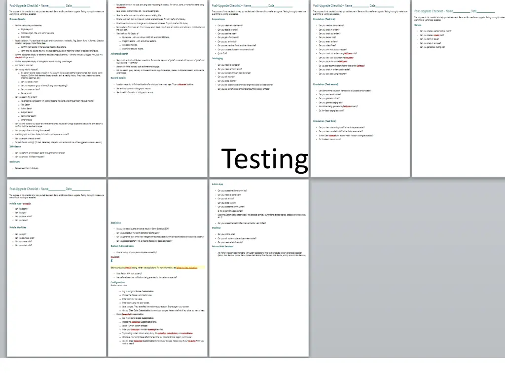 testing