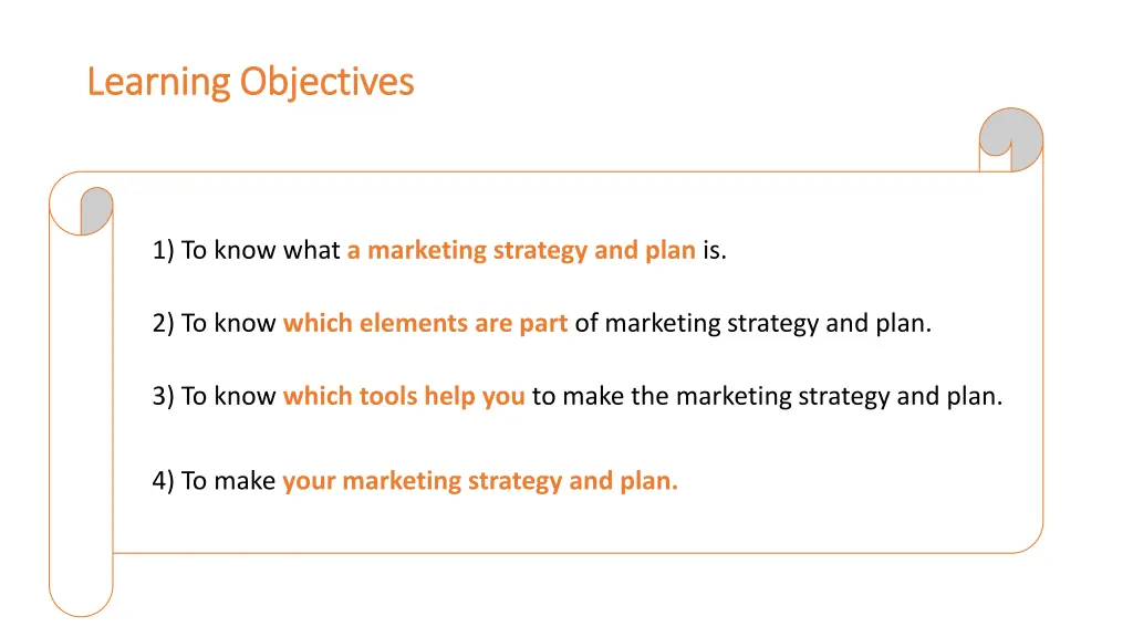 learning learning objectives objectives