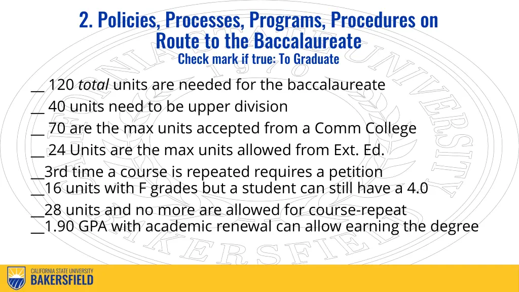 2 policies processes programs procedures on route