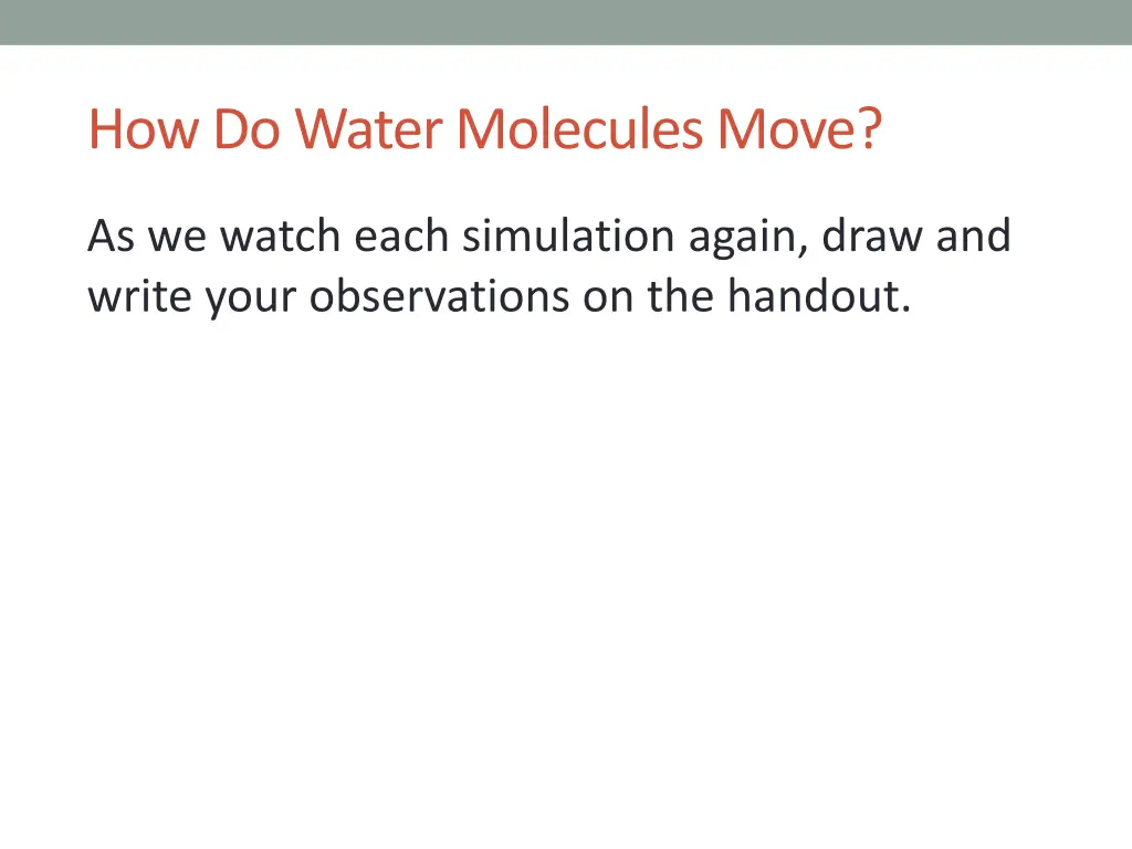 how do water molecules move
