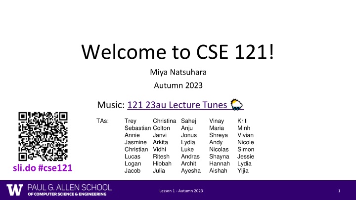 welcome to cse 121 miya natsuhara autumn 2023