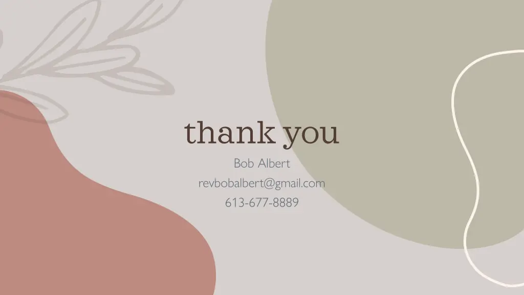 thank you bob albert revbobalbert@gmail