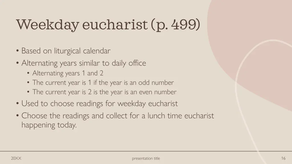 weekday eucharist p 499