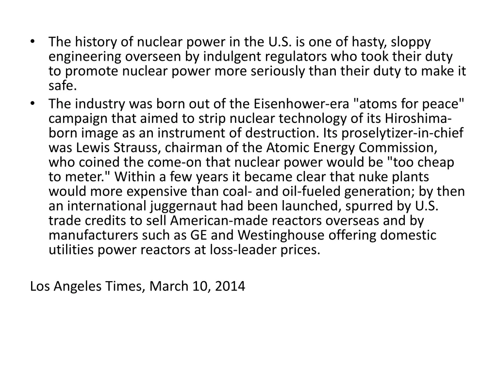 the history of nuclear power