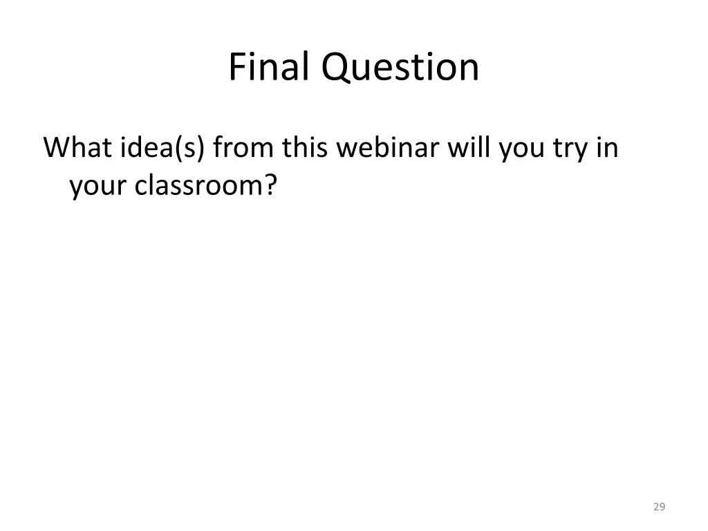 final question