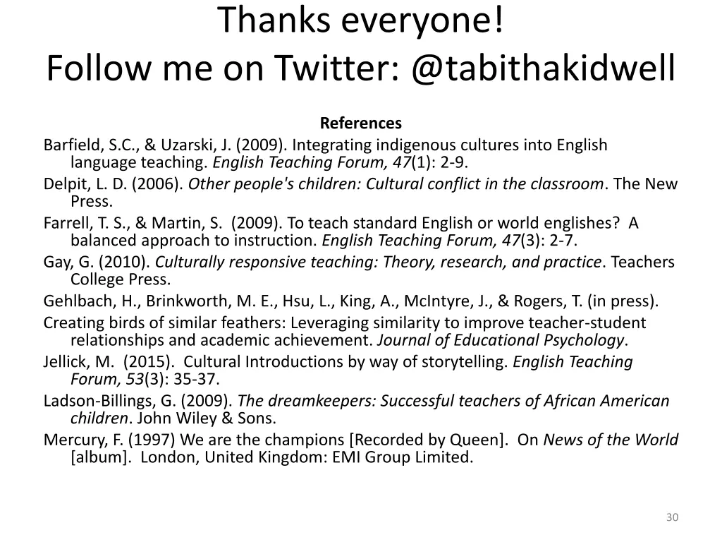 thanks everyone