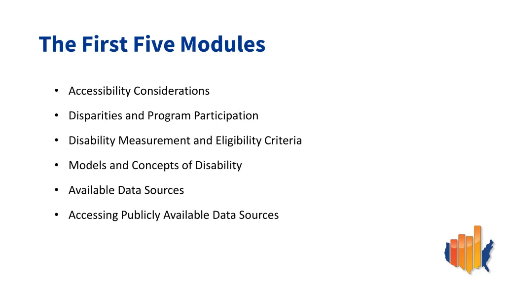 the first five modules